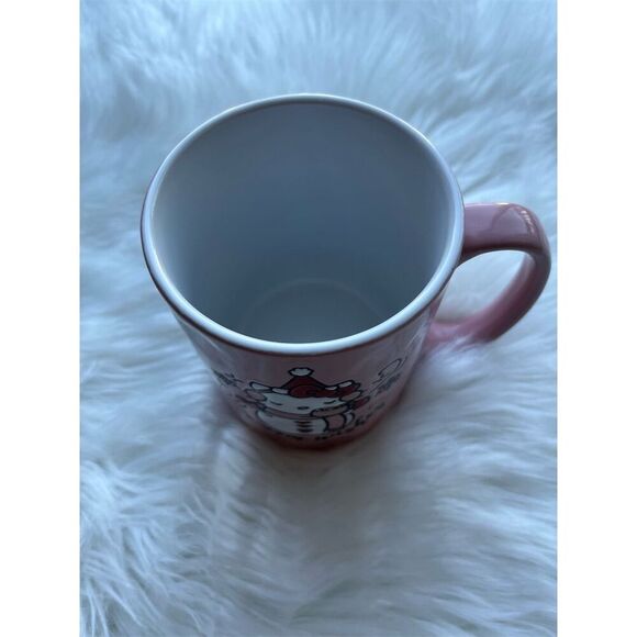 🆕 Hello Kitty Snowman Mug Pink Holiday Christmas Double Sided - Picture 3 of 3